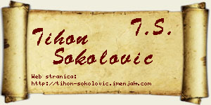 Tihon Sokolović vizit kartica